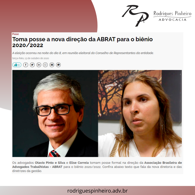 posse a nova direção da ABRAT para o biênio 2020/2022